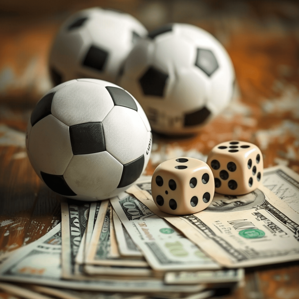 soccer ball and dice